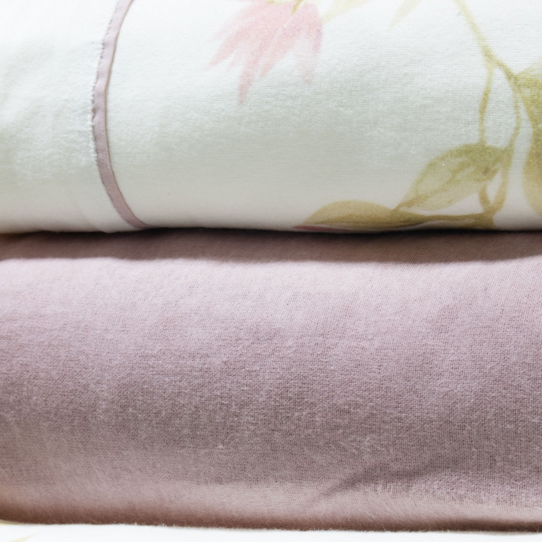 Ines 4 Piece Flannel Double Bed Set Pink