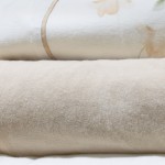 Flora 4 Piece Flannel Double Bed Set Beige