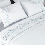 Flora 4 Piece Flannel Double Bed Set Blue