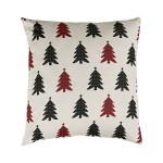 Cojn Decorativo Navideo Pine Cuadrado Rojo