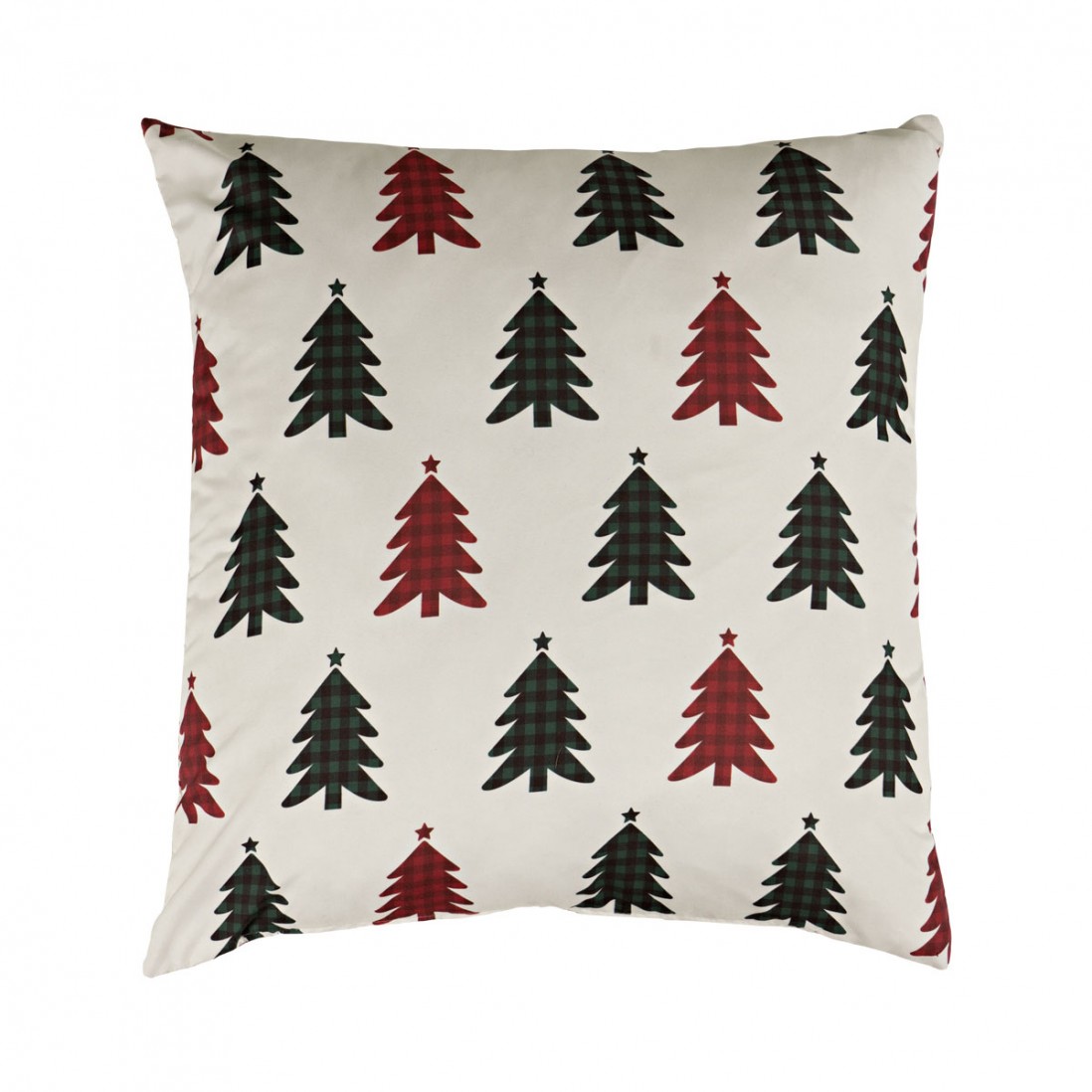 Cojn Decorativo Navideo Pine Cuadrado Rojo