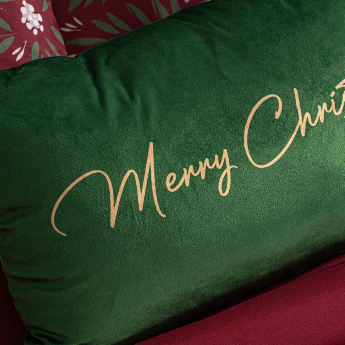 Cojn Decorativo Navideo Melodia Rectangular Verde