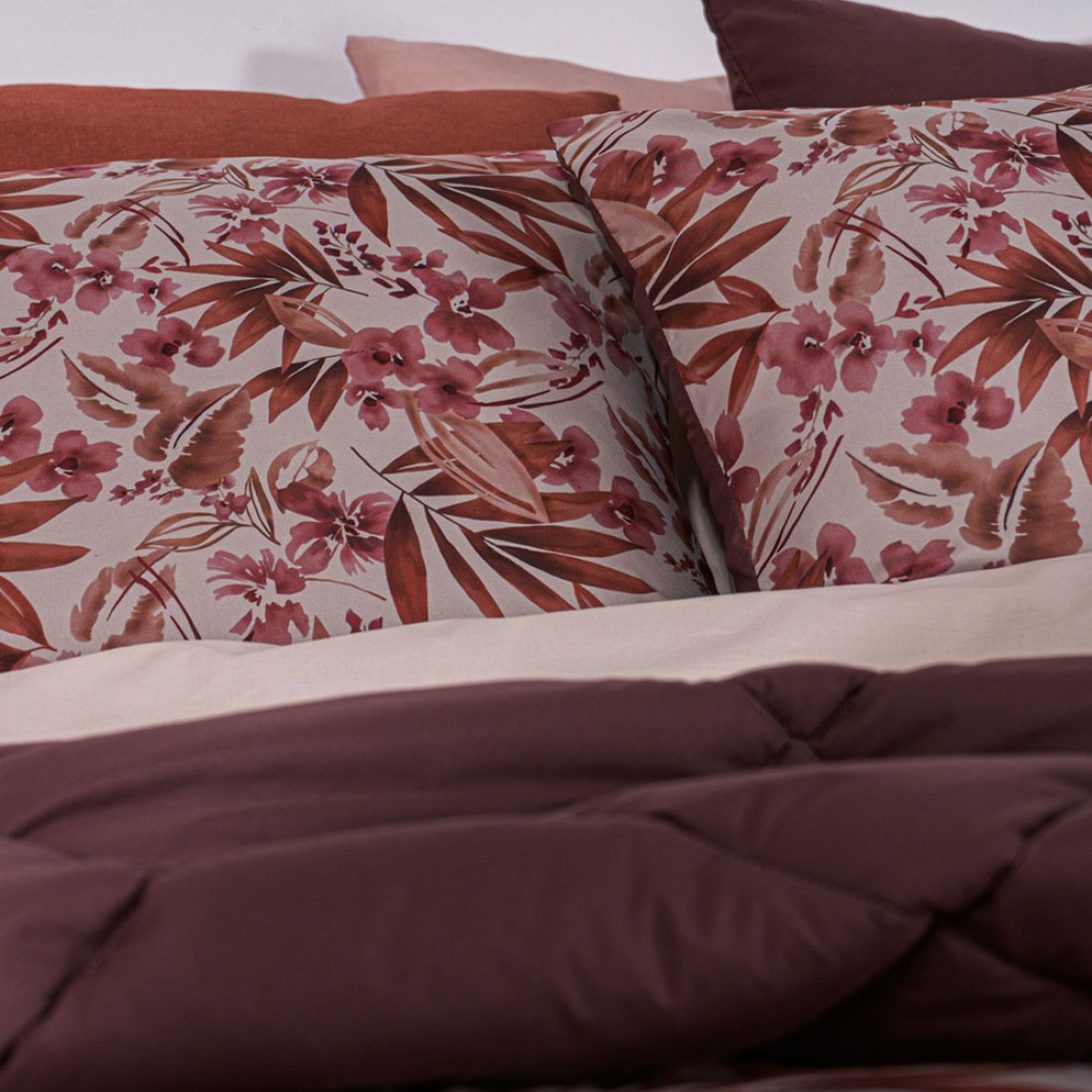 Edredn Cama Doble Rubi Floral Multicolor