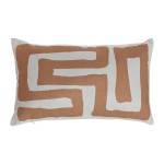 Abstract Decorative Cushion 473 Rectangular Cream/Terracotta