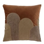 Patchwork Decorative Cushion 800 Square Brown
