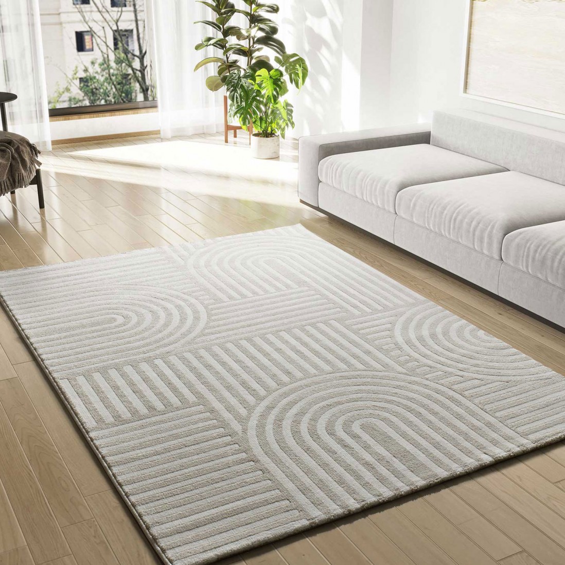 Geometric Area Rug Namur 588/001 White