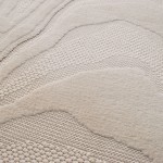 Abstract Round Rug Buckley 42304/060 Ivory White