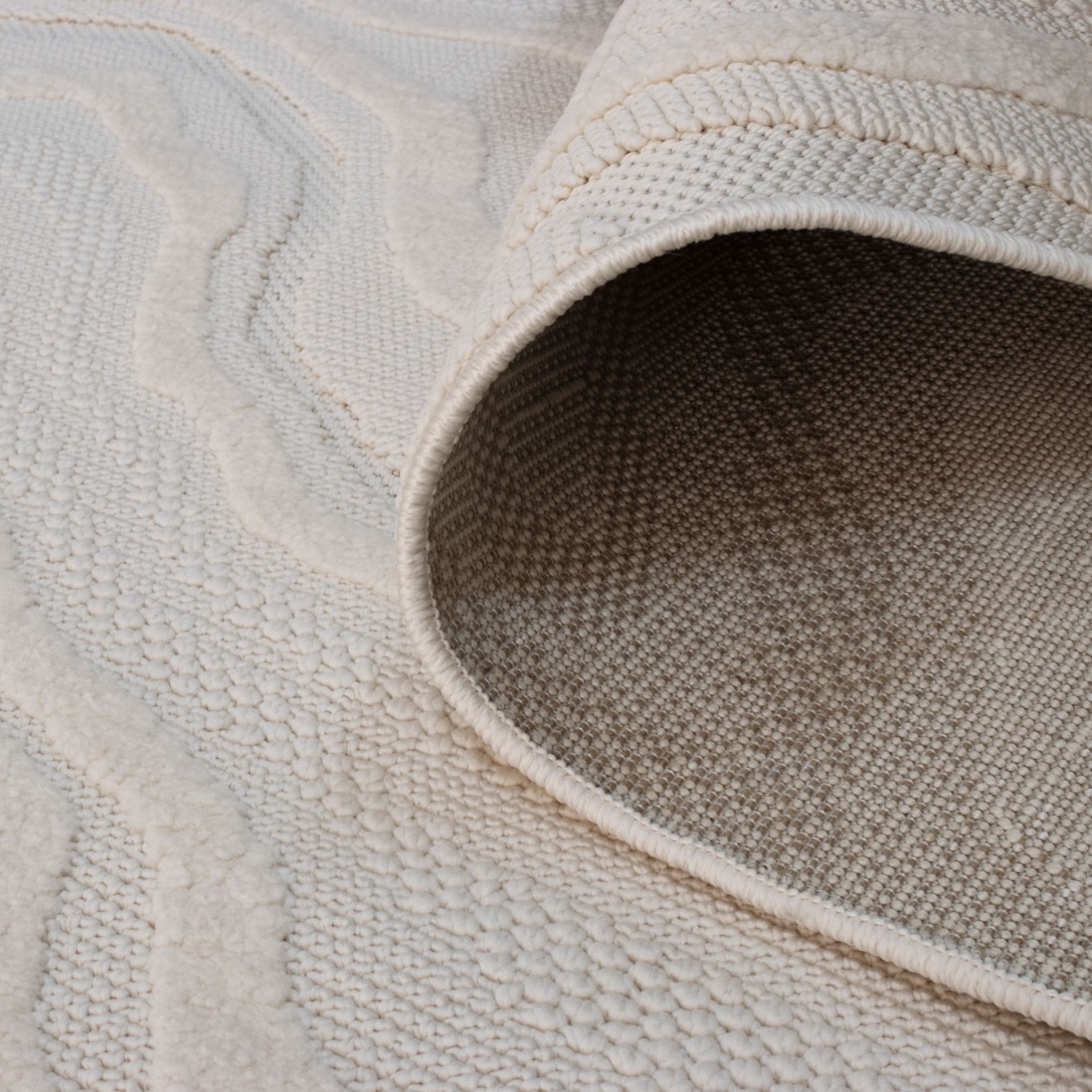 Abstract Area Rug Buckley 42304/060 Ivory White