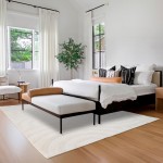 Geometric Area Rug Buckley 42317/060 Ivory White