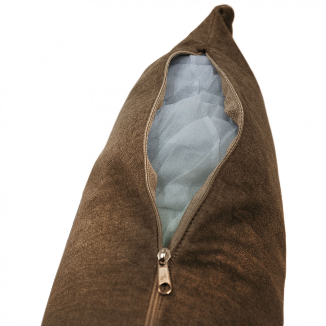 Plain Decorative Cushion Alfin Velvet Brown