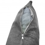 Plain Decorative Cushion Alfin Velvet Gray