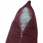 Plain Decorative Cushion Alfin Velvet Burgundy