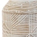 Jarra Decorativa de Madeira 100 Branco