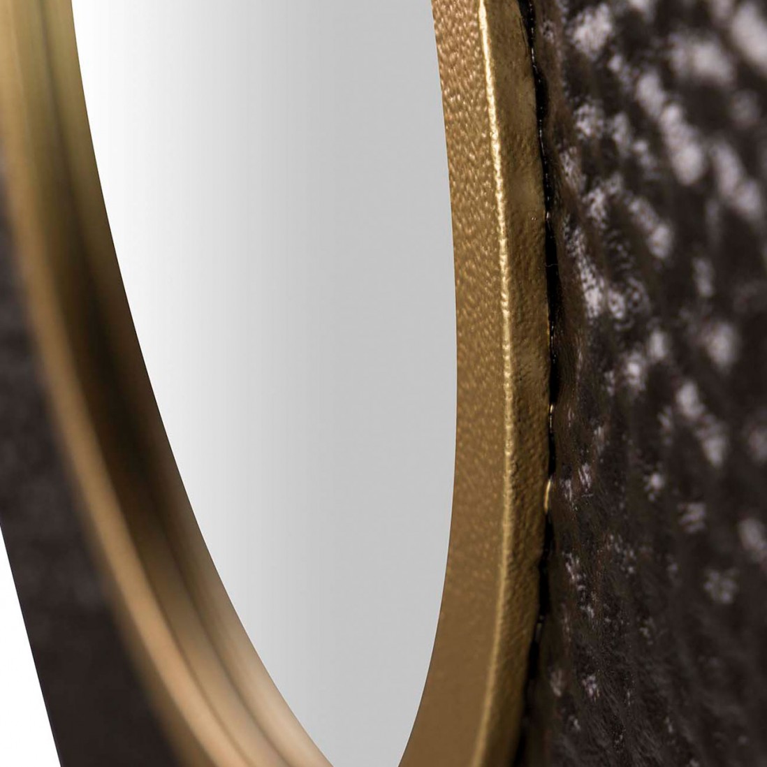 Round Metal Mirror 399 Black/Golden