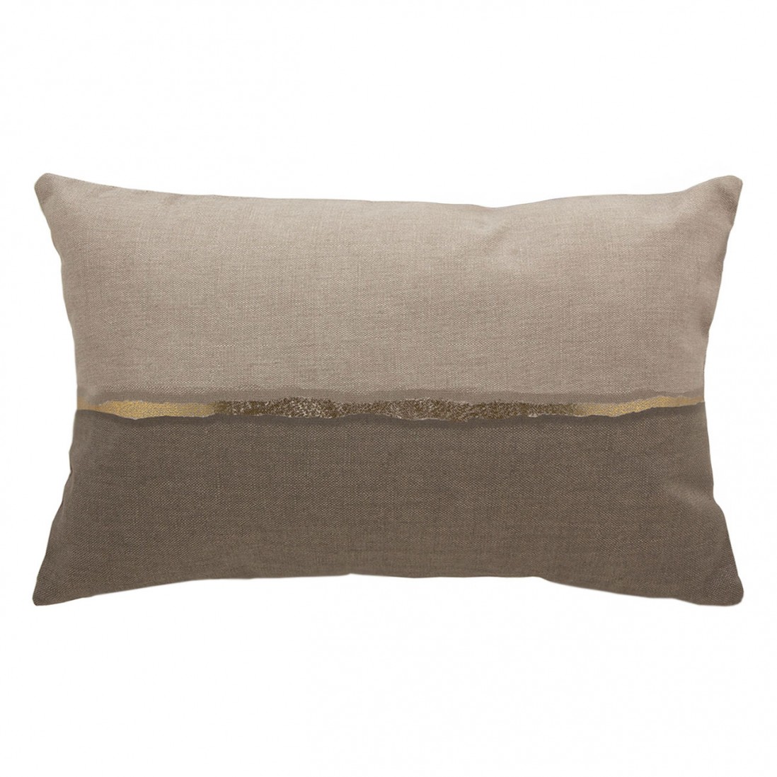 Print 37 Geometric Decorative Cushion Rectangular Taupe