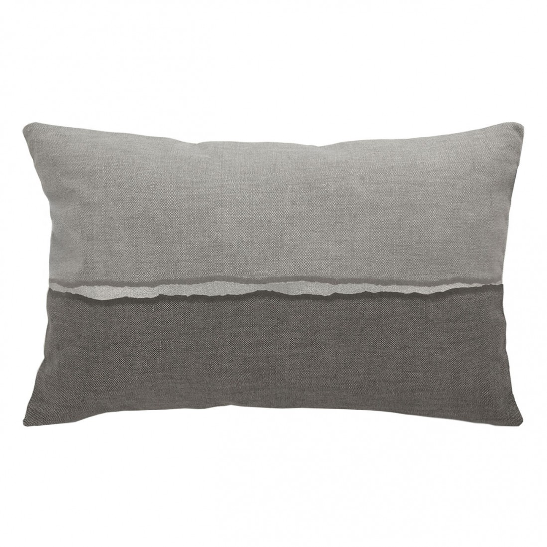 Print 37 Geometric Decorative Cushion Rectangular Gray