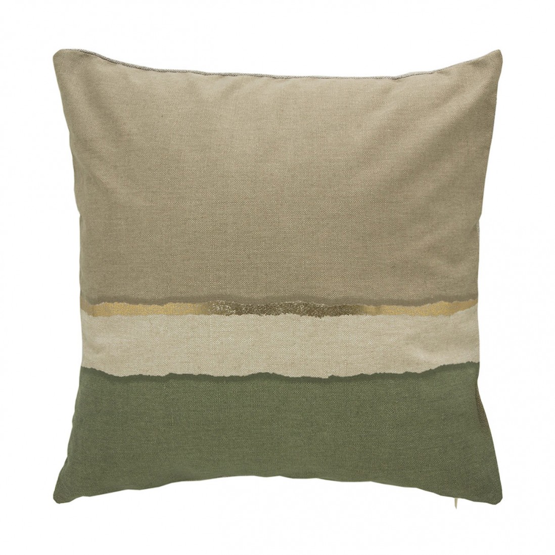 Print 37 Geometric Decorative Cushion Square Green