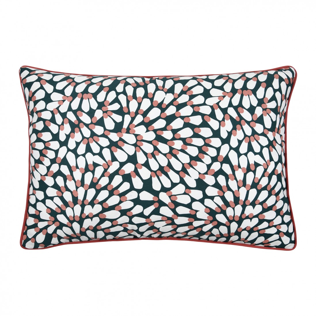 Almofada Decorativa Floral Odeon 001 Retangular Multicolor