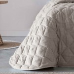 Edredn Cama Doble Rustik Geometrico Beige