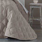 Edredn Cama Doble Rustik Geometrico Beige