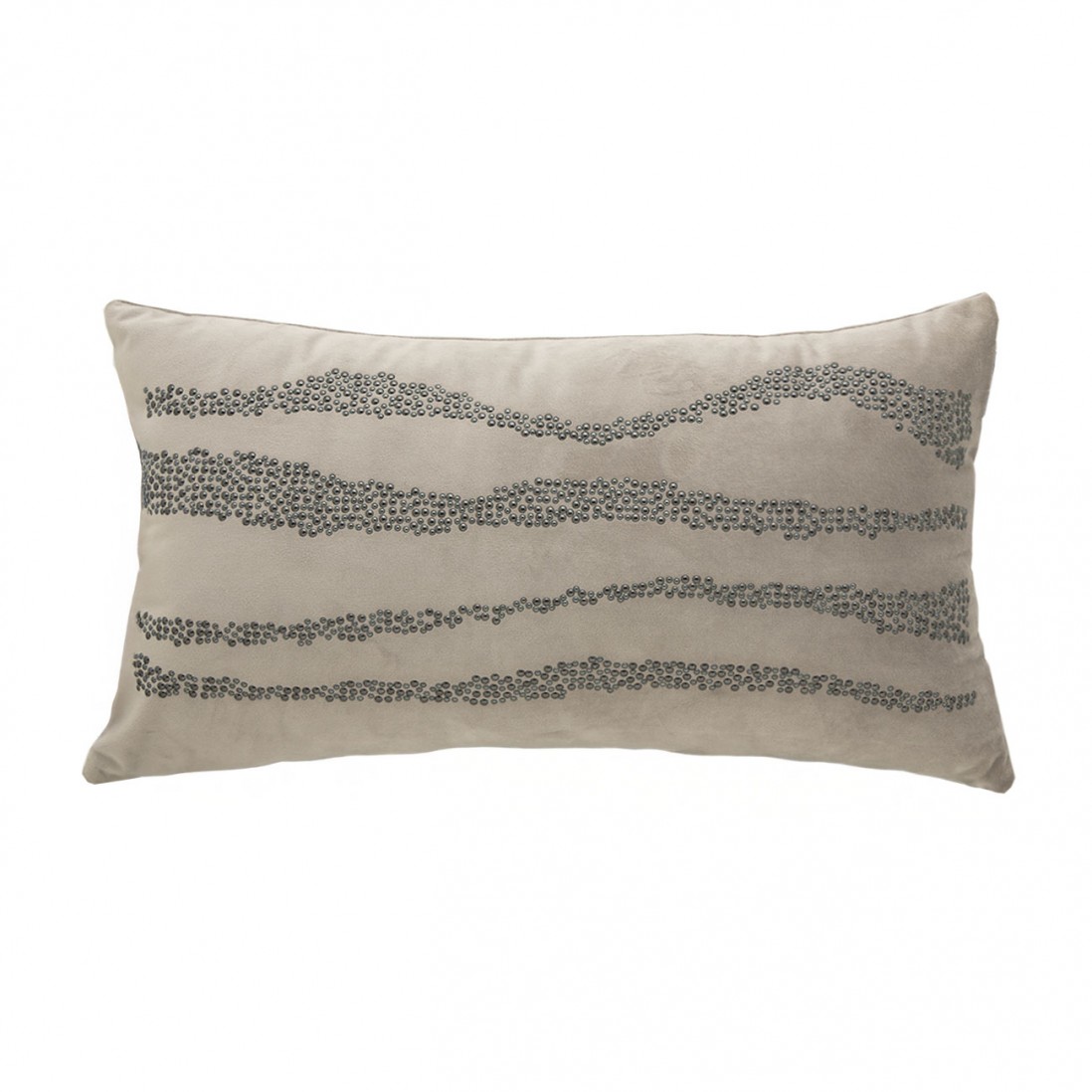 Luxury Geometric Decorative Cushion Rectangular Pearl Beige