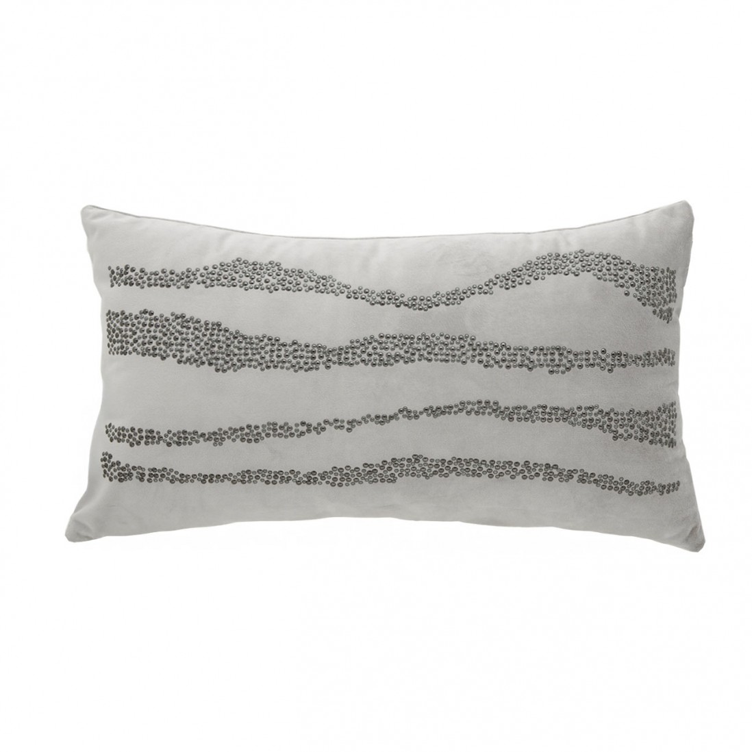 Luxury Geometric Decorative Cushion Rectangular Gray