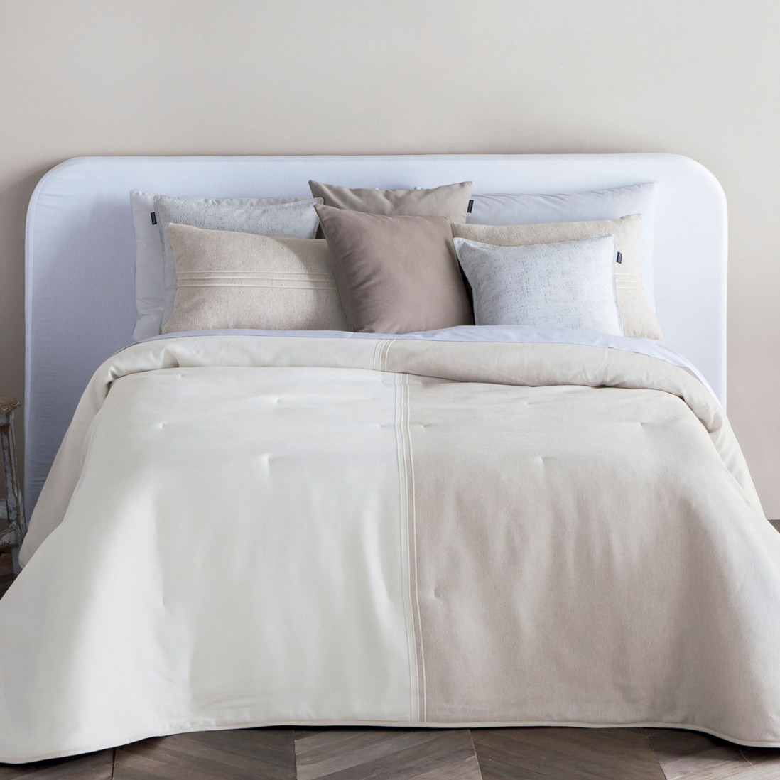 Edredn Cama Doble Praga Geomtrico Beige