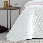 Edredn Cama Doble Naroa Geomtrico Blanco