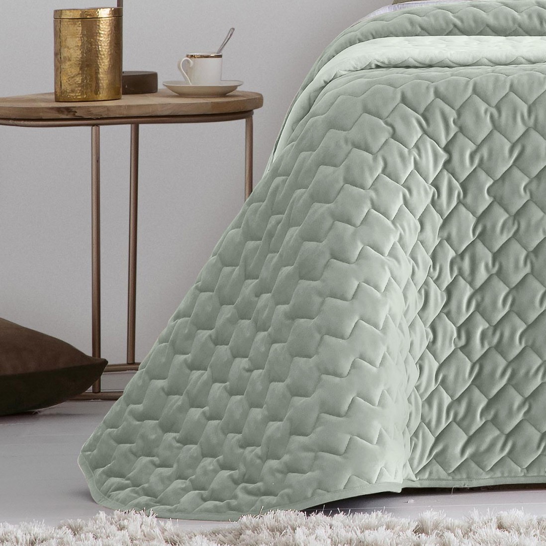 Edredn Cama Doble Naroa Geomtrico Verde