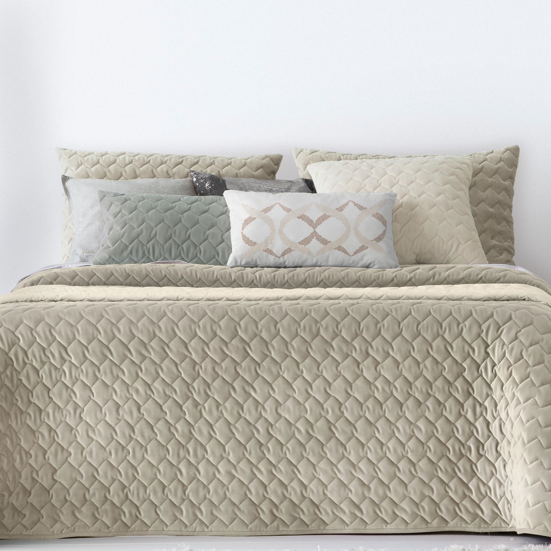 Edredn Cama Doble Naroa Geomtrico Beige