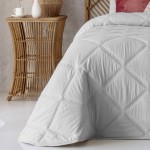 Caroline Geometric Double Bed Bedspread Gray
