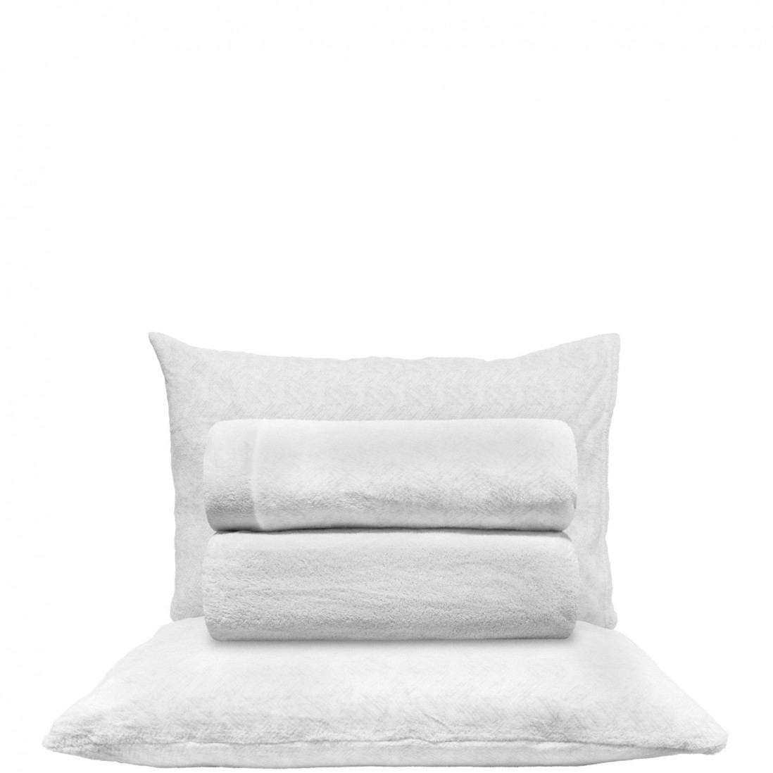 Alay 4 Piece Polar Double Bed Set Coraline Gray