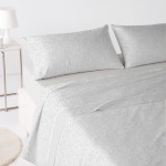 Alay 4 Piece Polar Double Bed Set Coraline Gray