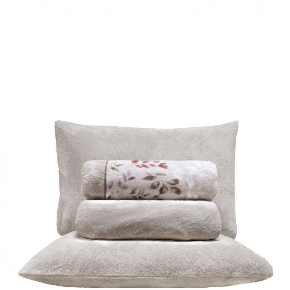 Jimena 4 Piece Polar Double Bed Set Coraline Beige