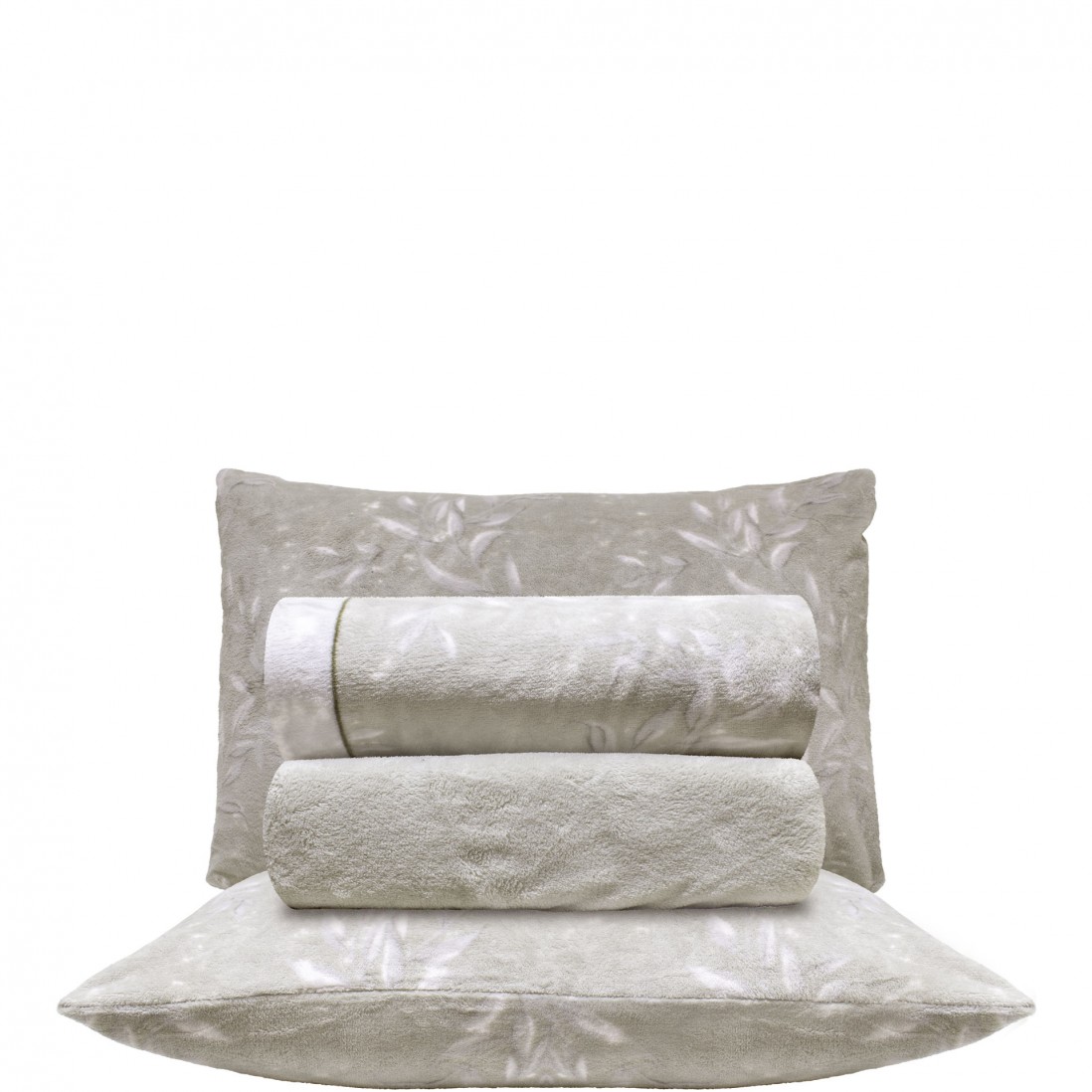 Asia 4 Piece Polar Double Bed Set Coraline Beige