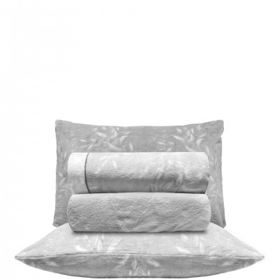 Asia 4 Piece Polar Double Bed Set Coraline Gray
