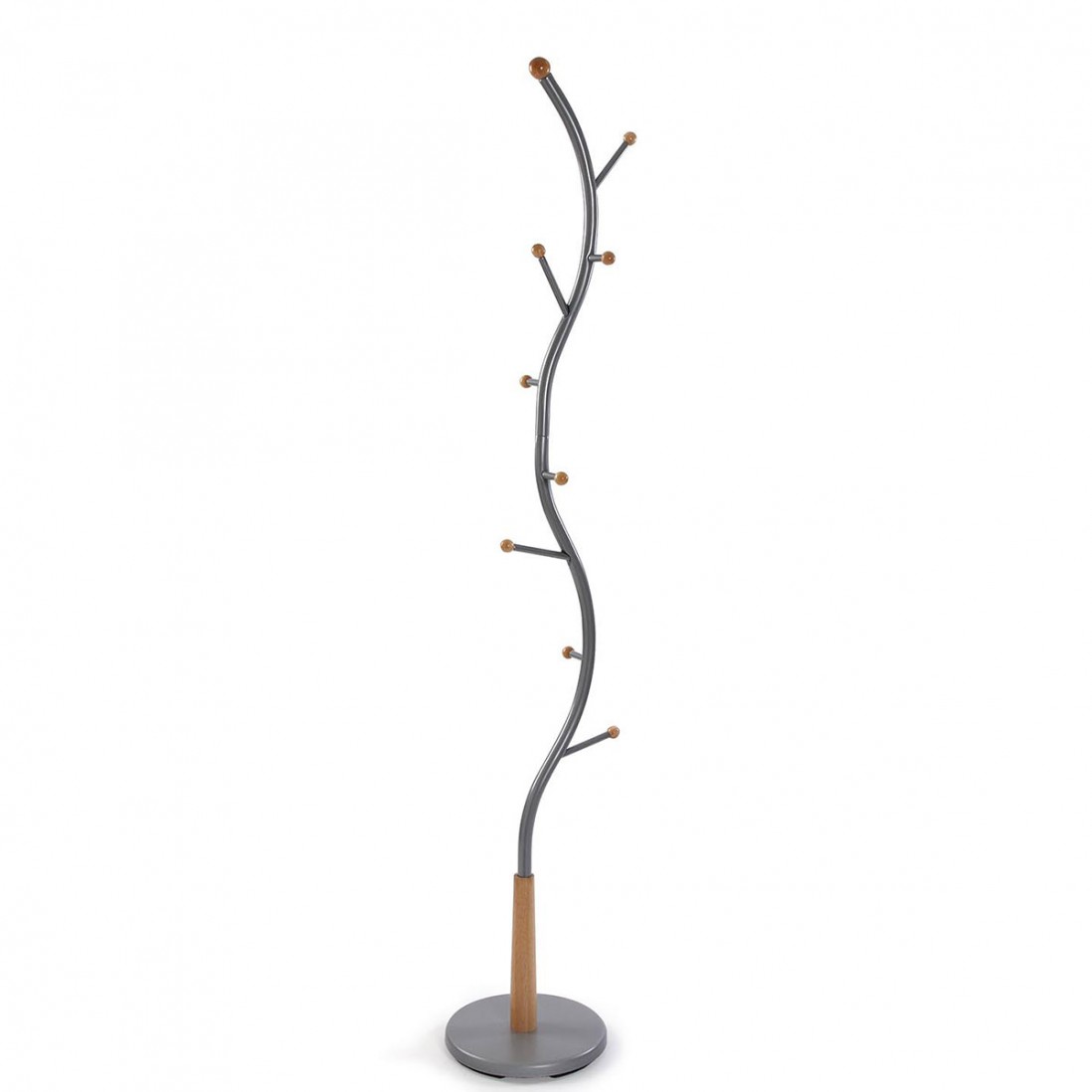 Perchero de Madera y Metal Sisak 739 Gris