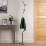 Perchero de Madera y Metal Sisak 739 Gris