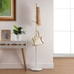 Perchero de Madera y Metal 580 Blanco/Marrn