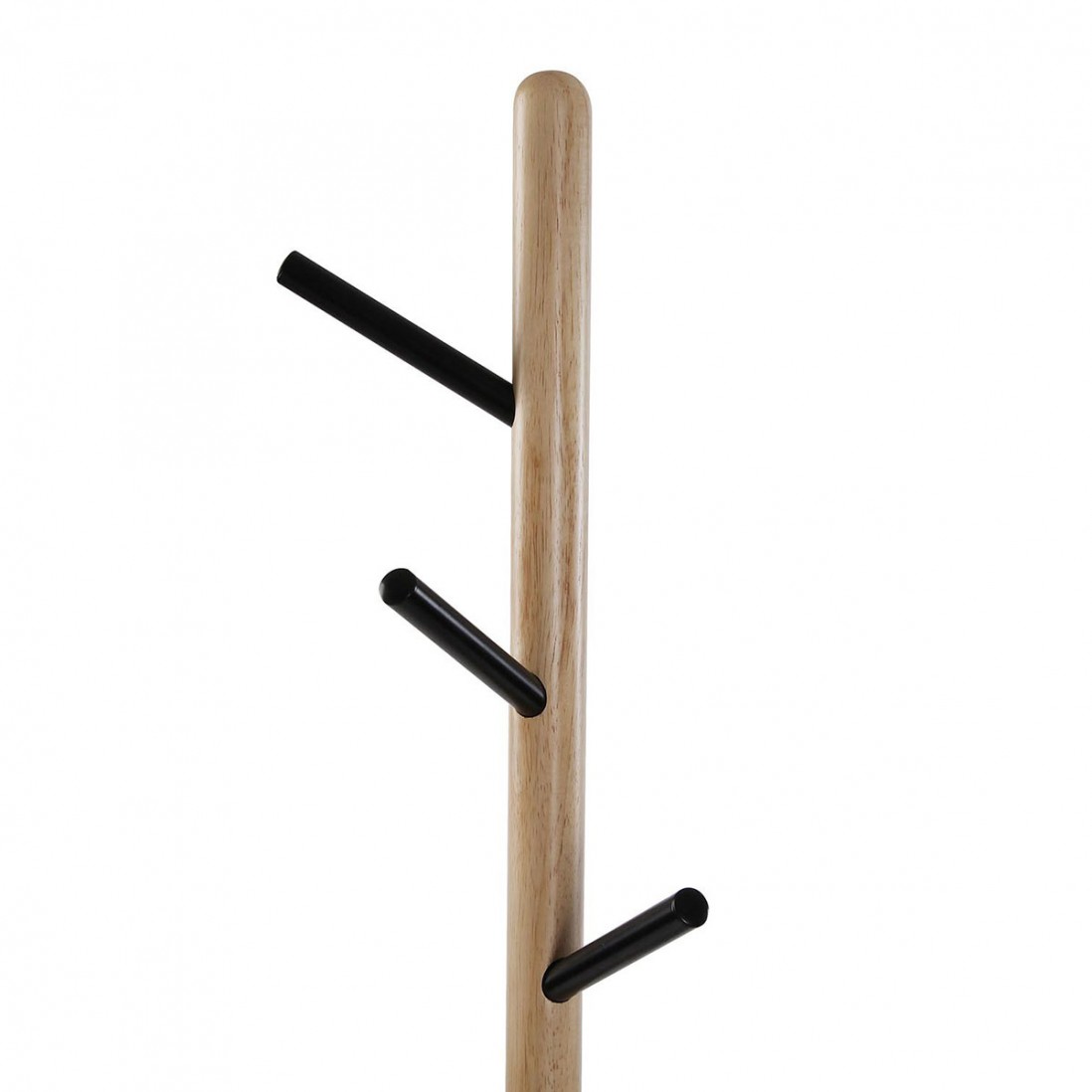 Perchero de Madera y Metal 581 Negro/Marrn