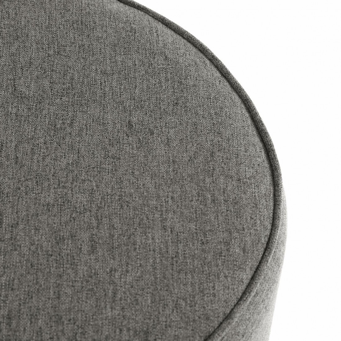 Mesa Auxiliar de Madeira e Metal com Pouf 058 Castanho/Cinza