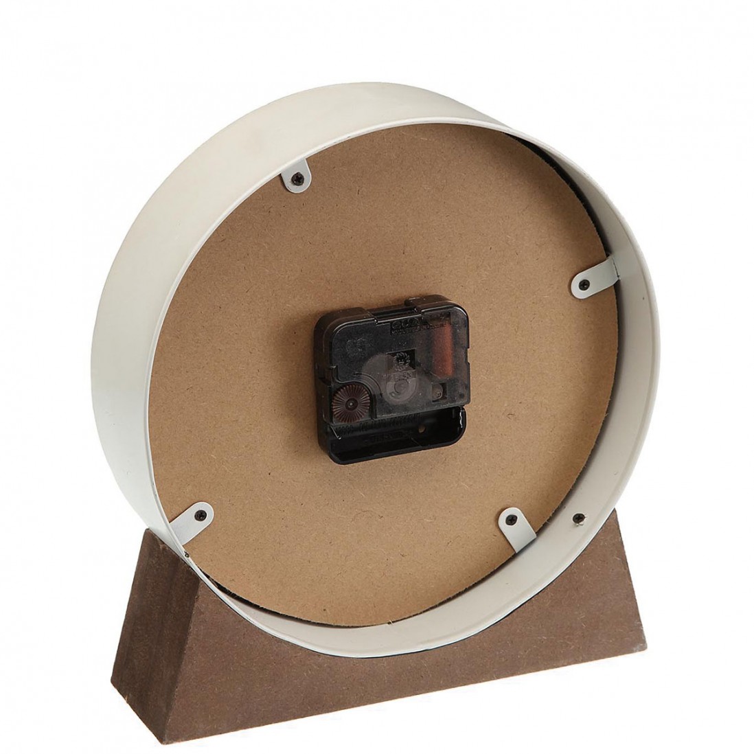 Wooden Table Clock 265 White/Brown