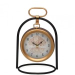 Metal Table Clock 195 Black/Golden