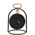 Metal Table Clock 195 Black/Golden