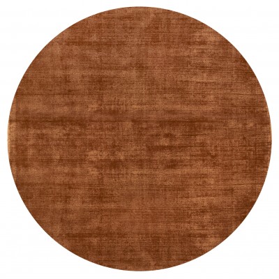 Round Plain Area Rug Jambi 192 Orange