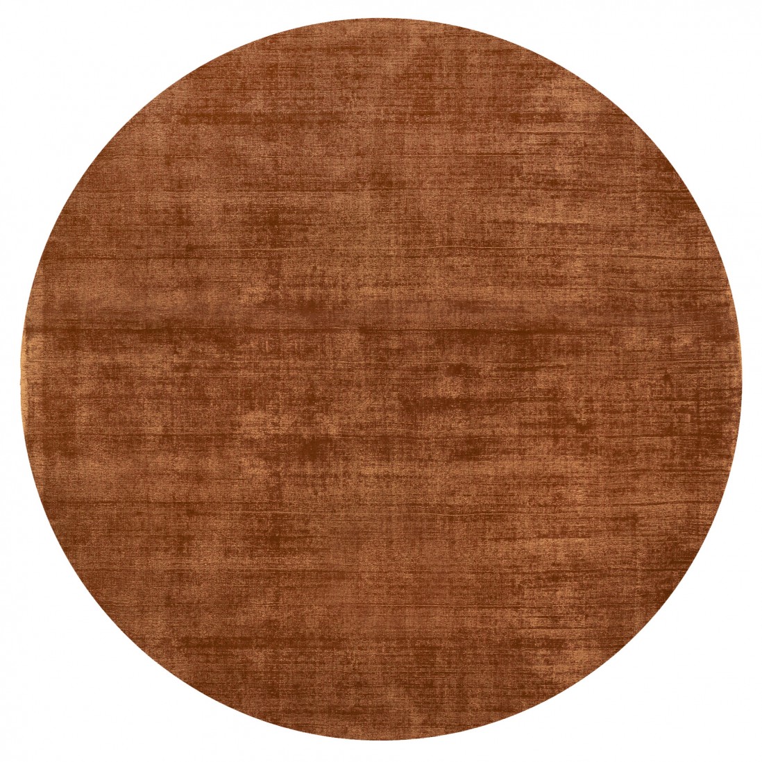 Round Plain Area Rug Jambi 192 Orange