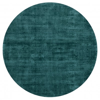 Round Plain Area Rug Jambi 258 Blue