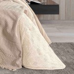 Fresdia Geometric Double Bed Bedspread Beige