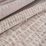 Anis Abstract Double Bed Bedspread Beige