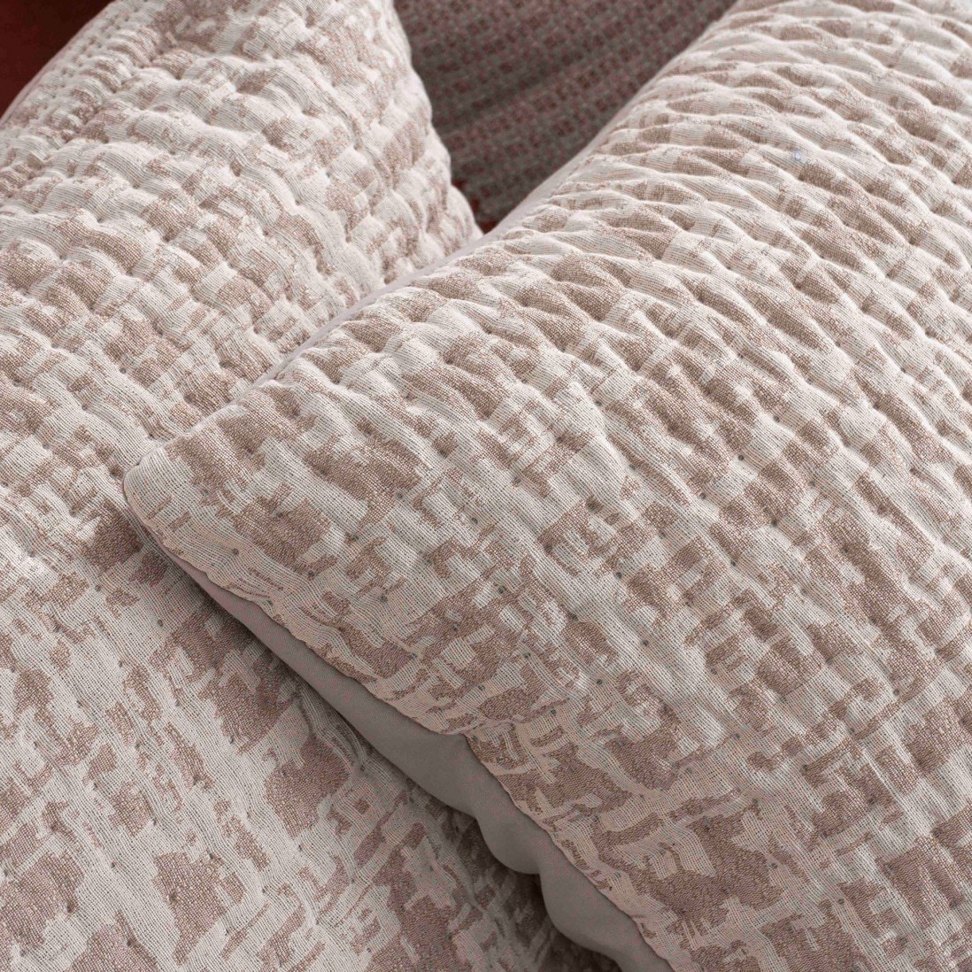 Anis Abstract Double Bed Bedspread Beige